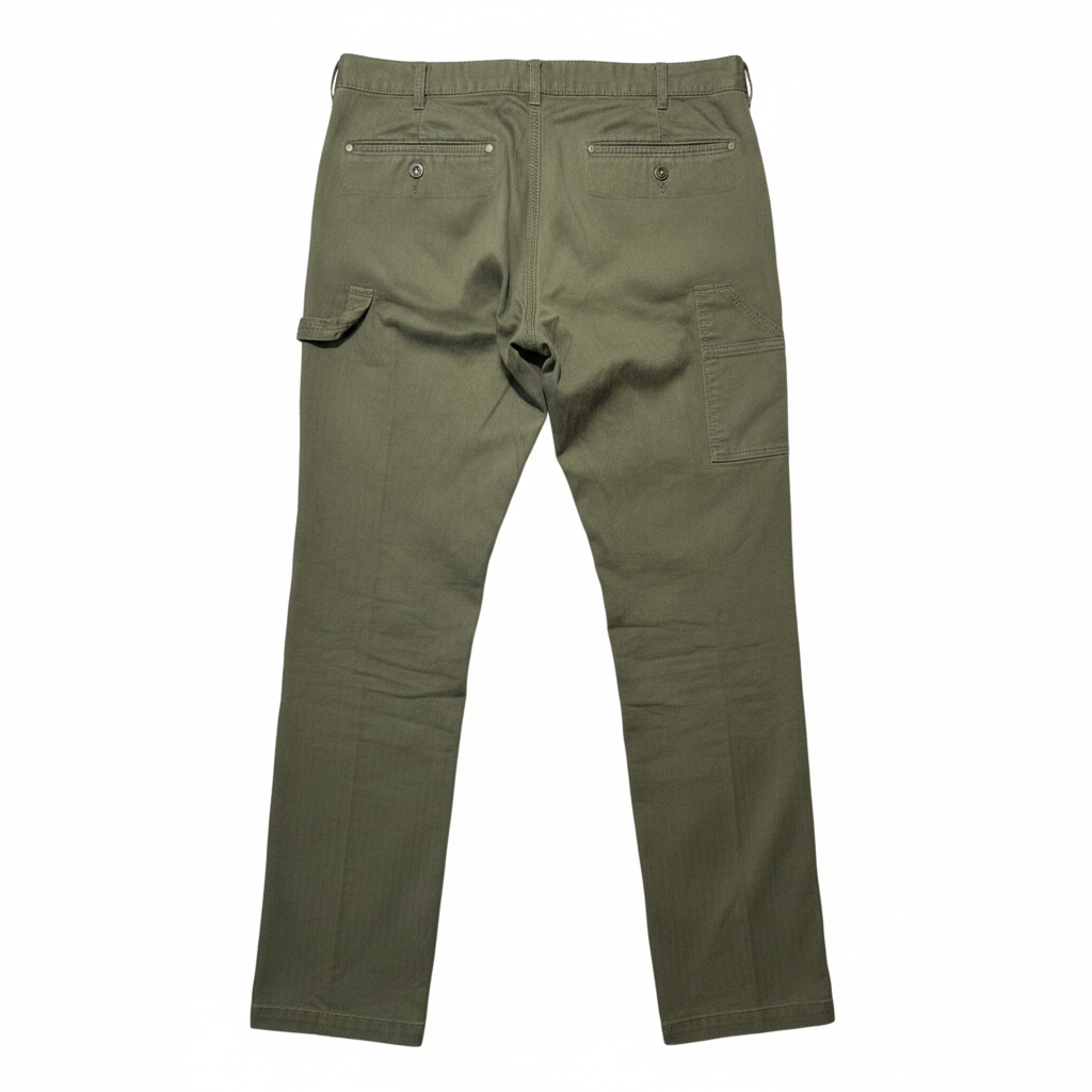 Nwt Alpine Design Men's Utility Pants Herringbone Vintage Olive Green — image 2 of 8